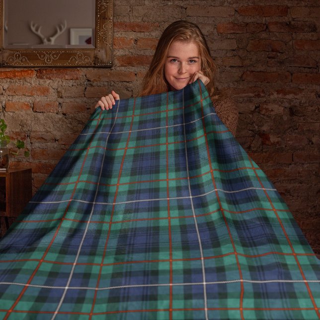 Kariert Clan Robertson Tartan Familie Rustikal Fleecedecke (Rustic Plaid Robertson Tartan Sherpa Blanket)
