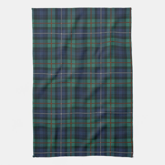 Kariert Clan Robertson Tartan Green Lila Karo Geschirrtuch (Vertikal)