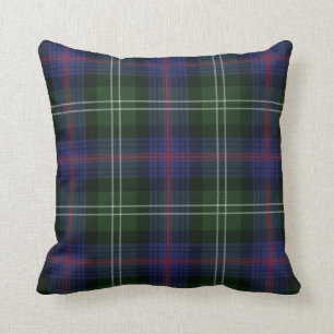 Kariert Clan Sutherland Lila Grüner Karo Tartan Kissen