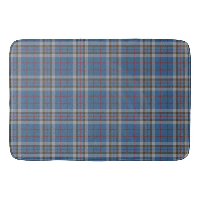 Kariert Clan Thompson Gray Blue Karo Tartan Badematte (Vorderseite)