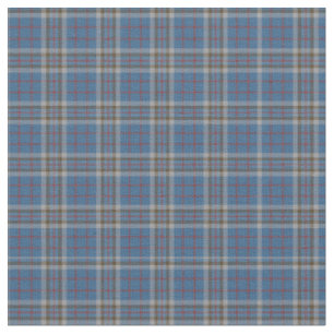 Kariert Clan Thompson Tartan Gray Blue Karo Stoff
