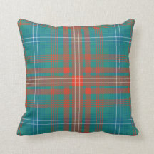 Kariert Clan Wilson Orange Türkis Karo Tartan