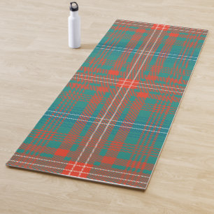 Kariert Clan Wilson Orange Türkis Karo Tartan Yogamatte