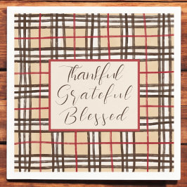 Kariert dankbar dankbar gesegnet serviette