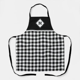 Kariert Diamond Erstweiß + Schwarze Schürze