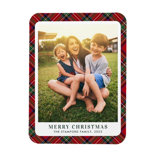 Kariert Family Foto Clan Stewart Tartan Magnet (Vertikal)