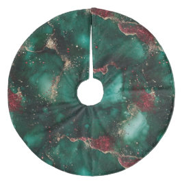 Kariert Fleece Weihnachtsbaumdecke