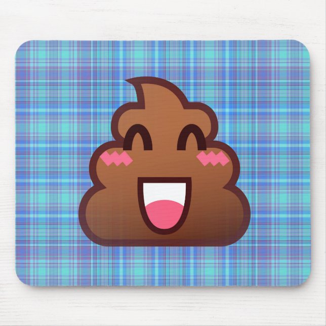 kariert gekackt Emoji Mousepad (Vorne)