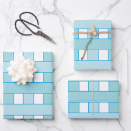 Kariert Geschenkpapier Set
