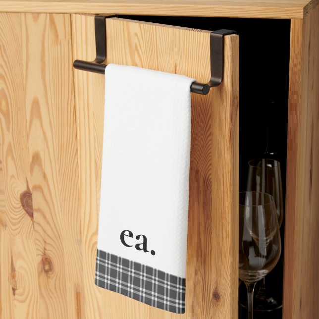 Kariert Geschirrtuch (Drittel gefaltet)