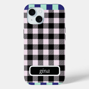 Kariert Gingham Personalisiert Case-Mate iPhone Hülle