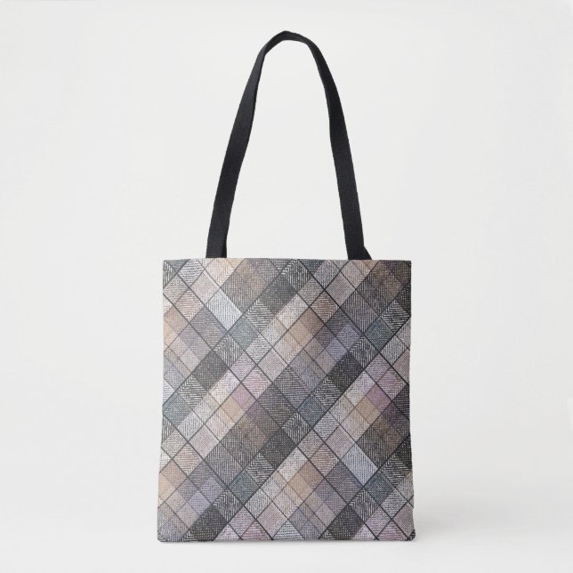 Kariert grau . tasche (Vorderseite)