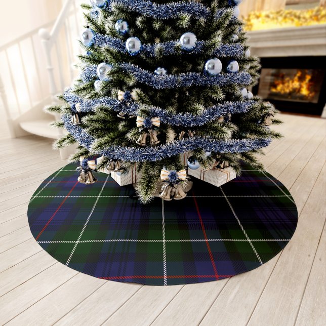 Kariert Green Rustic Clan Mackenzie Tartan Polyester Weihnachtsbaumdecke (Rustic Plaid Clan MacKenzie Tartan Tree Skirt)