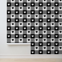 Kariert Hearts Niedlich Spaß Schwarz & Weiß Unisex