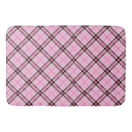 Kariert in Rosa und Schwarz Badematte
