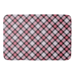 Kariert in Rosa und Schwarz Badematte