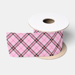 Kariert in Rosa und Schwarz Satinband