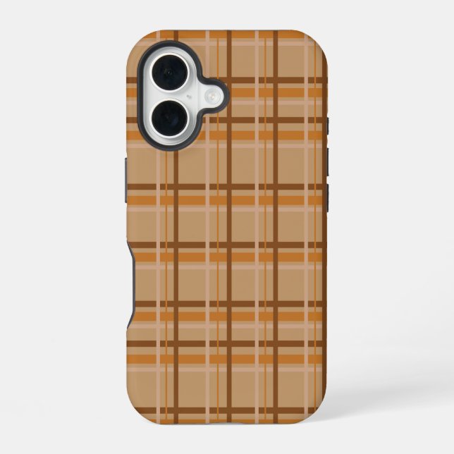 Kariert iPhone 16 Hülle (Rückseite)