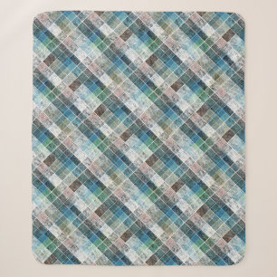 kariert, kartan, kariert, klassisch, blau, weiß sherpadecke