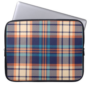 Kariert lebendig: Textildesign im Herbst Laptopschutzhülle
