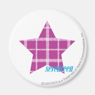 KARIERT LILA 3 MAGNET