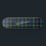 Kariert Lila Green Tartan McKenzie Personalisiert Skateboard<br><div class="desc">Fügen Sie eine klassische und traditionelle Touch mit diesem karierten Clan MacKenzie Tartan Green lila Black Karo Skateboard. Macht dir ein großartiges Geschenk oder als Leckerei. Entdecken Sie die neueste Dekoration dieser Saison. Wenden Sie sich jederzeit an den Designer, wenn dieses Design geändert oder einem anderen Produkt hinzugefügt werden soll....</div>