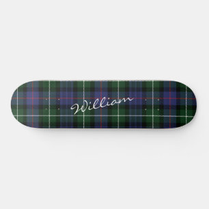 Kariert Lila Green Tartan McKenzie Personalisiert Skateboard