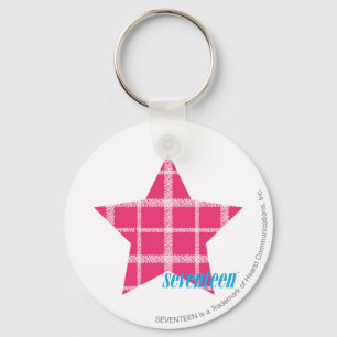 Kariert Magenta 3 Schlüsselanhänger