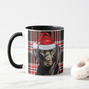 Kariert mit Black Labrador Retrieiver Tasse