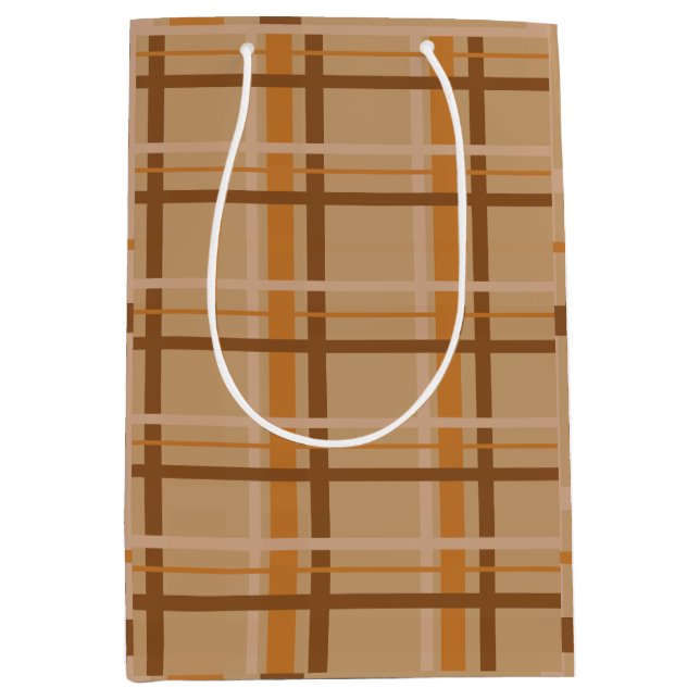 Kariert Mittlere Geschenktüte (Vorderseite)
