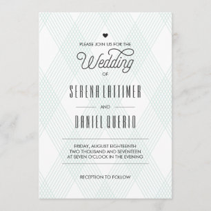 Kariert-moderne Hochzeitseinladungen Einladung