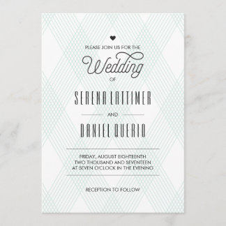 Kariert-moderne Hochzeitseinladungen Einladung