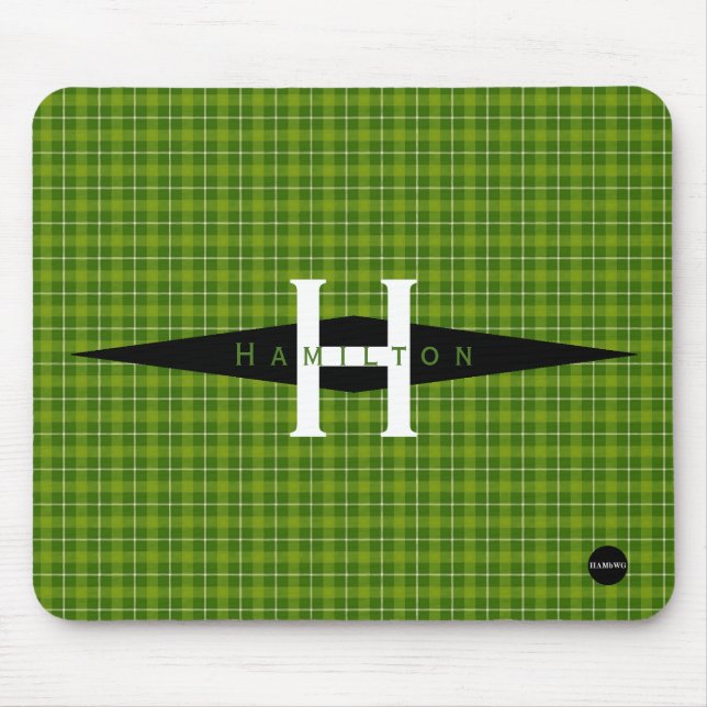 Kariert Mousepad - HAMbyWG - Green (Vorne)