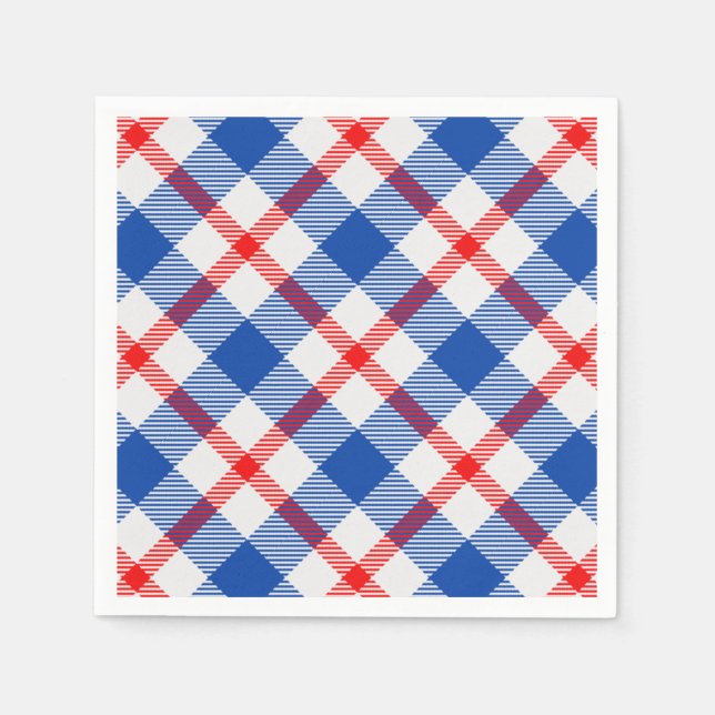 Kariert Napkin Serviette (Vorderseite)