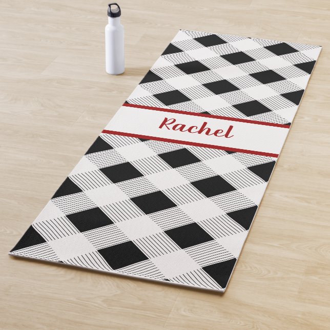Kariert, personalisiert yogamatte (Beispiel)
