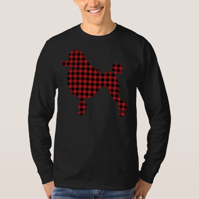 Kariert Poodle T-Shirt (Vorderseite)