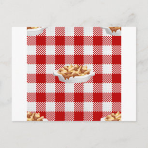 Kariert Poutine Postkarte