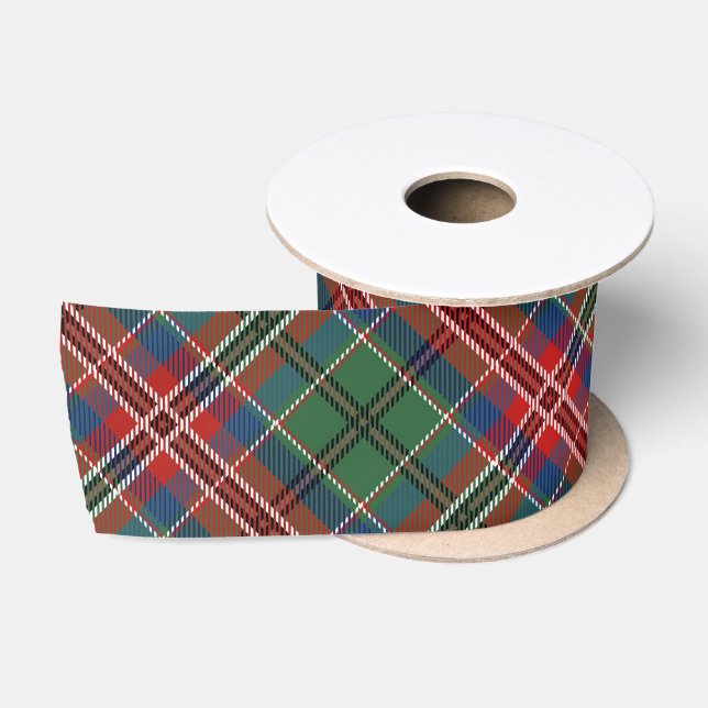 Kariert Red Green Clan MacCulloch Tartan Satinband (Spule)