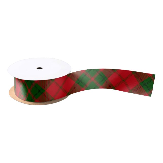 Kariert Red Green Classic Tartan Satinband (Spule)