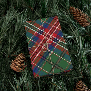 Kariert Red Green Rustic Clan MacCulloch Tartan Geschenkpapier