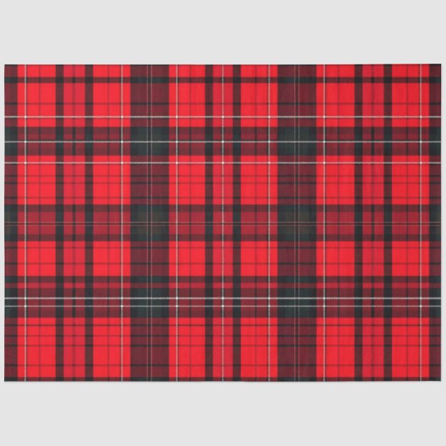 Kariert Red Traditional Tartan Popular Collection Seidenpapier (Vorderseite)