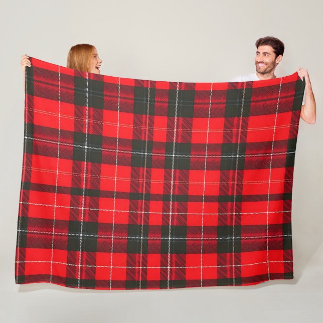 Kariert Red Traditional Tartan Trendy Collection Fleecedecke (Beispiel)