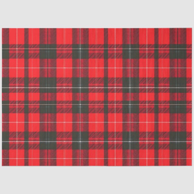 Kariert Red Traditional Tartan Trendy Collection Seidenpapier (Vorderseite)