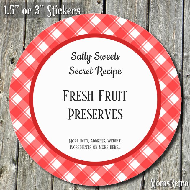 Kariert Retro-Aufkleber für die benutzerdefinierte Runder Aufkleber (Von Creator hochgeladen)