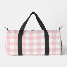 Kariert rosa duffle bag