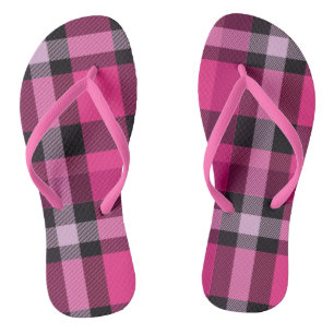 Kariert rosa flip flops