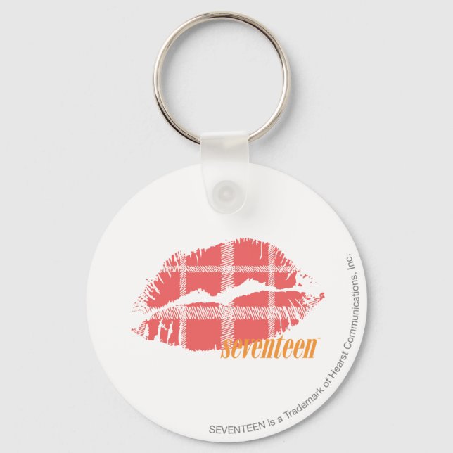 Kariert rosa schlüsselanhänger (Vorderseite)