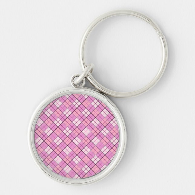 Kariert rosa schlüsselanhänger (Vorne)