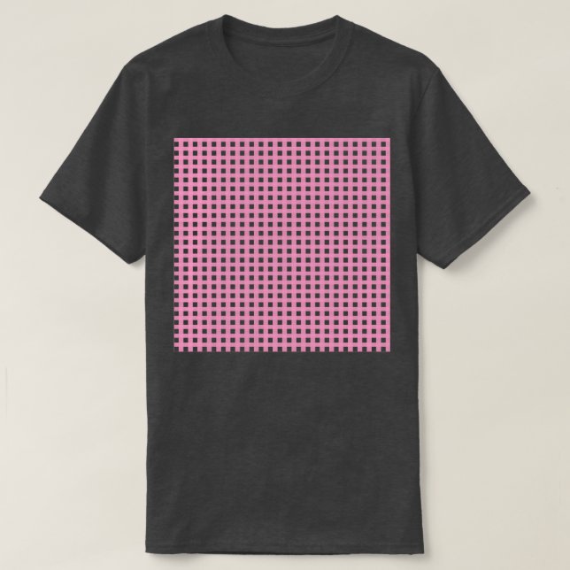 Kariert rosa T-Shirt (Design vorne)