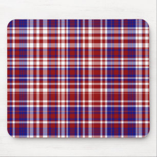 Kariert, rot, weiß, blau. 01-MOUSEPAD Mousepad
